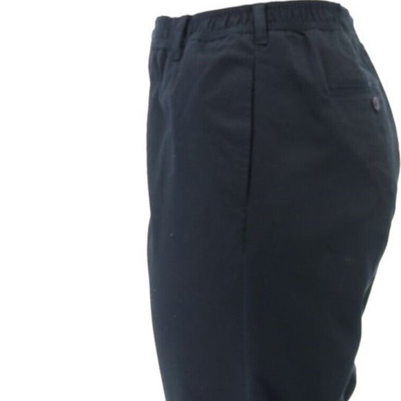 NWT LANDS' END UNIFORM ELASTIC WAIST CHINO PANTS BLACK 36 & 38 (UNHEMMED) - Picture 3 of 11